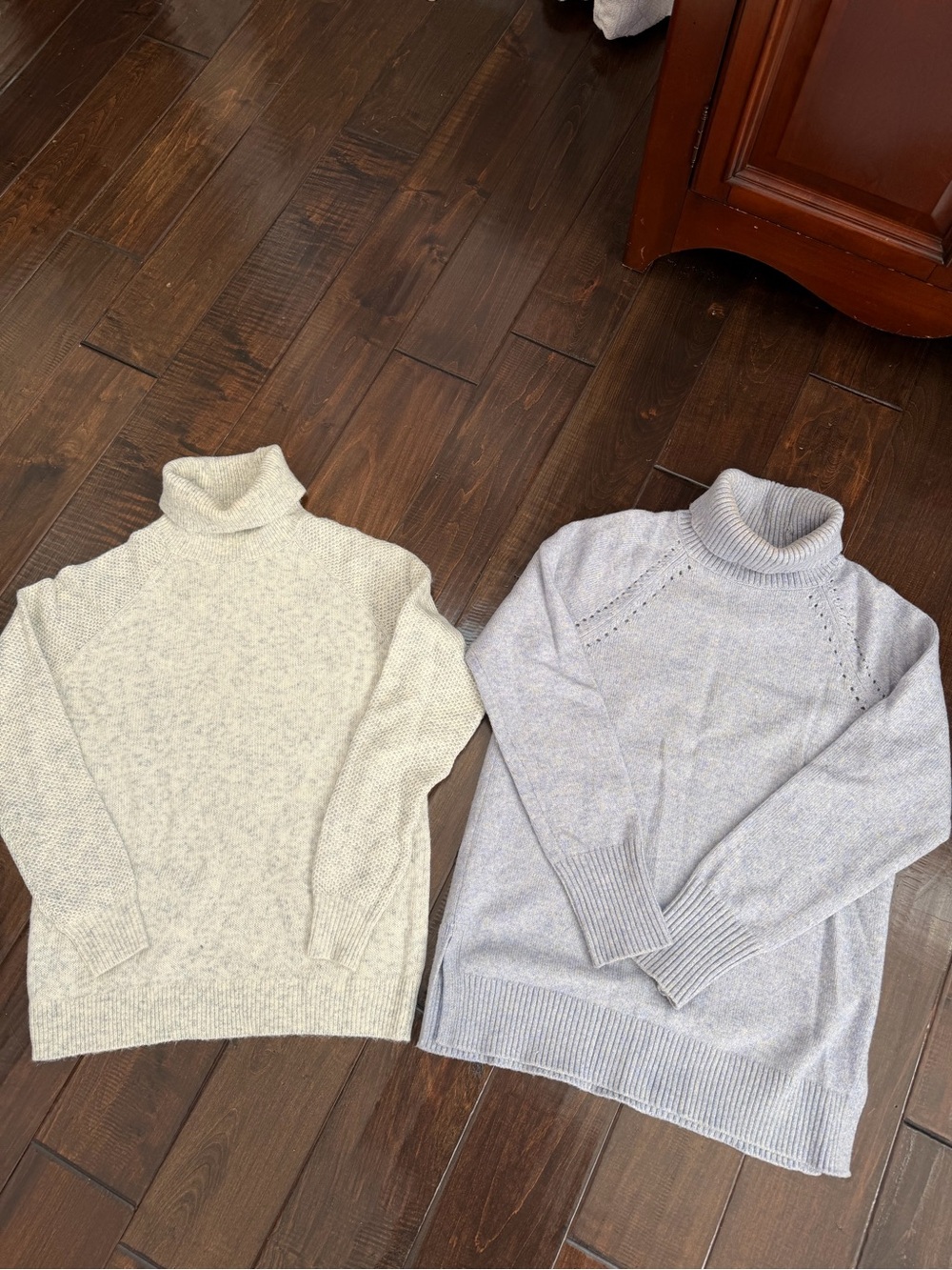 Women’s Turtleneck Sweater - Cream is loft xs and baby blue blend is Gap xs